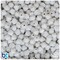 BeadTin White Opaque 8mm Faceted Bicone Plastic Craft Beads (300pcs)